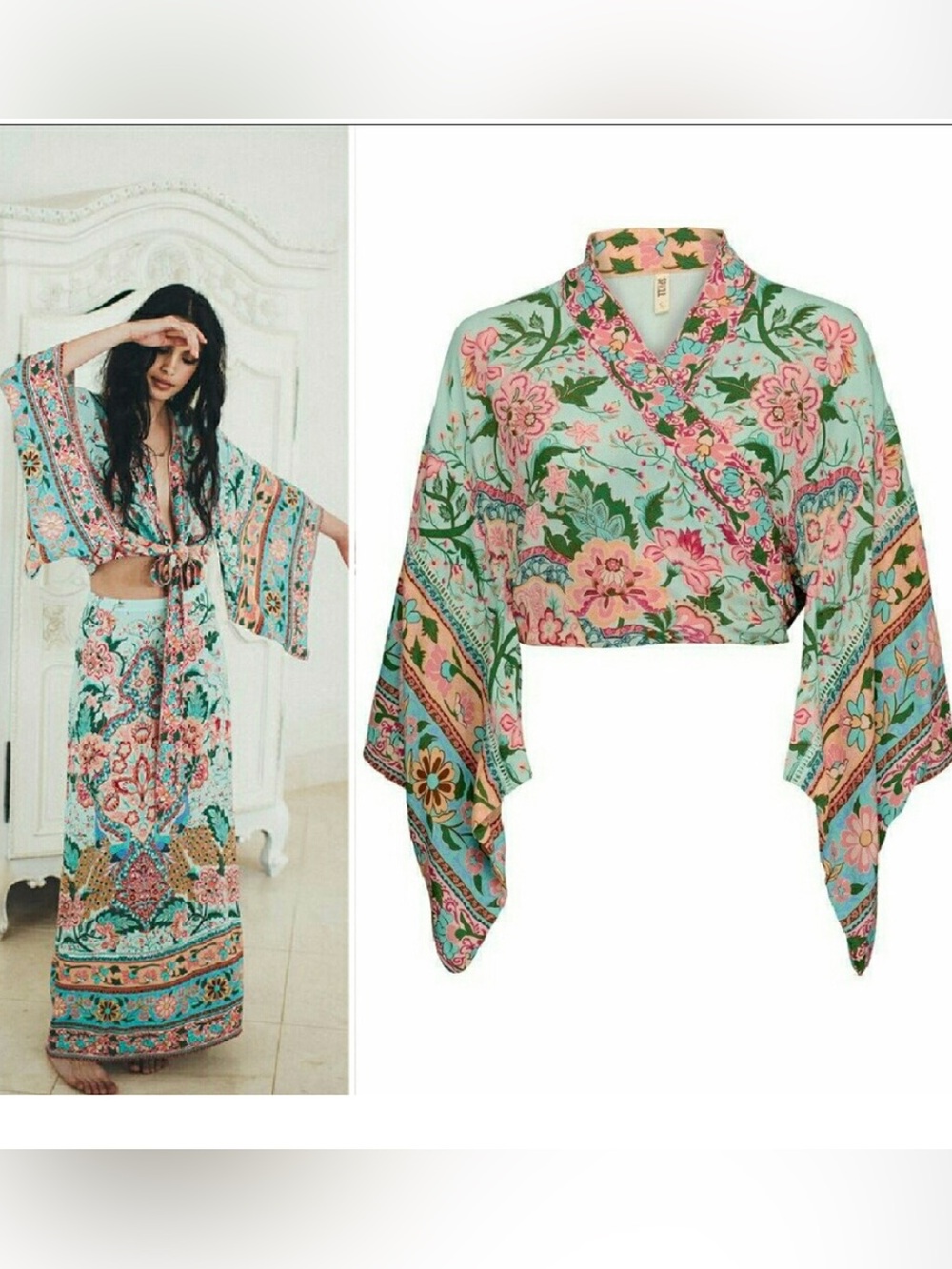 Spell & The Gypsy Collective Lotus Kimono Wrap Top | Large | EUC